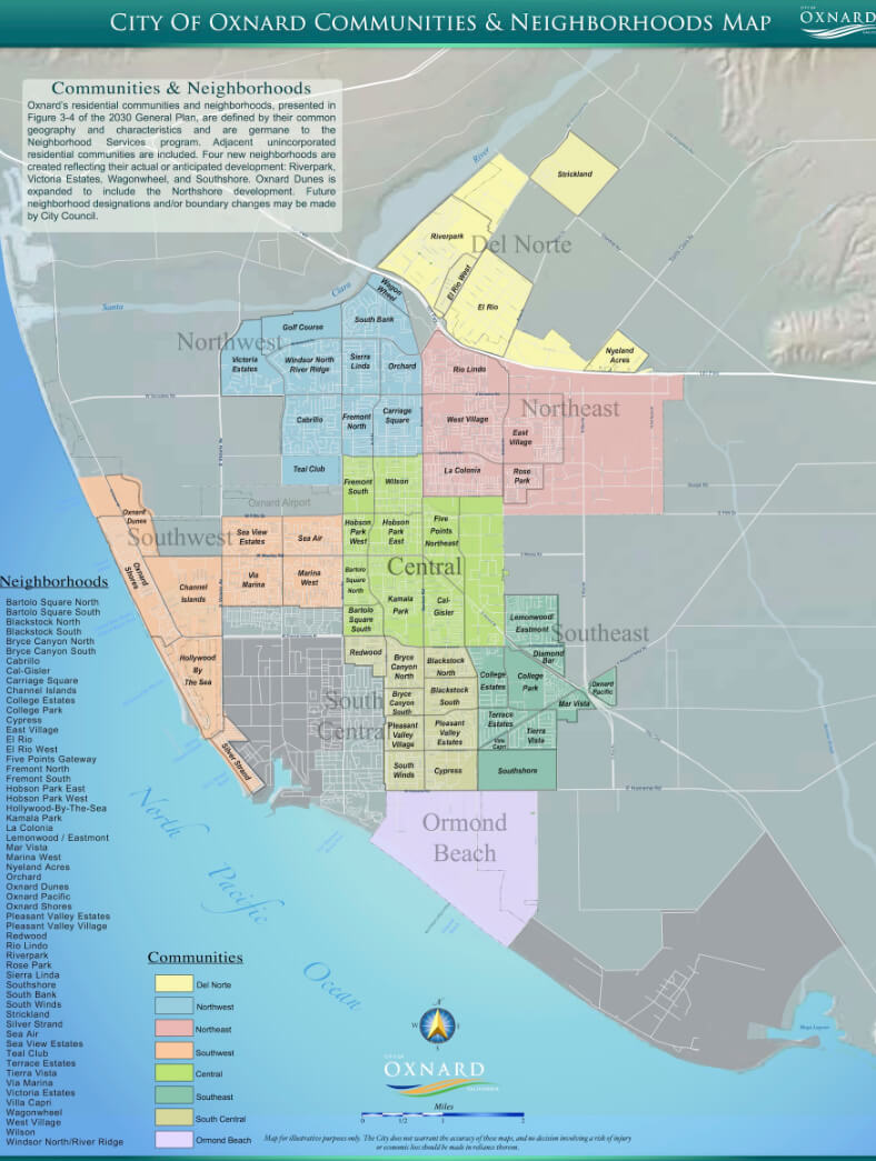 City of Oxnard Communities Map